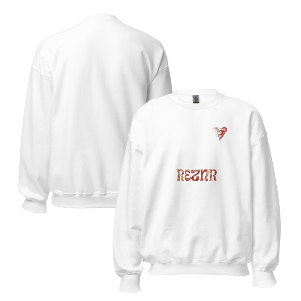 REZNR Heart White Sweatshirt